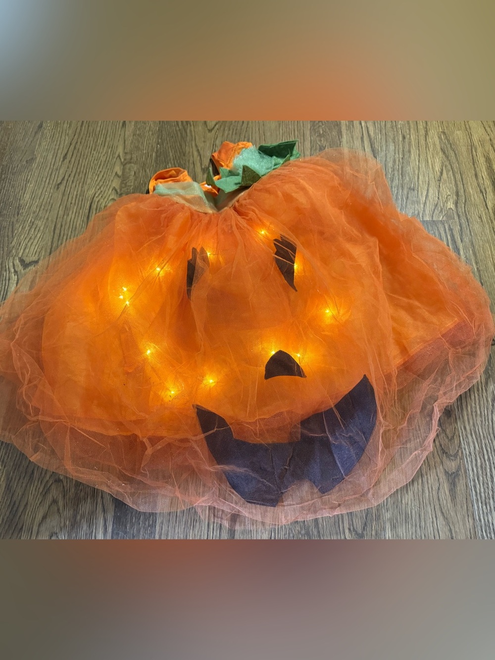 Pottery barn kids LED Pumpkin Tulle Kids Costume 3t